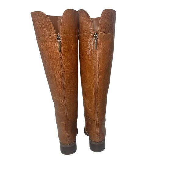 Franco Sarto Womens Daya Knee High Leather Riding Boots Zip Brown 6M Wide Calf - Picture 12 of 16